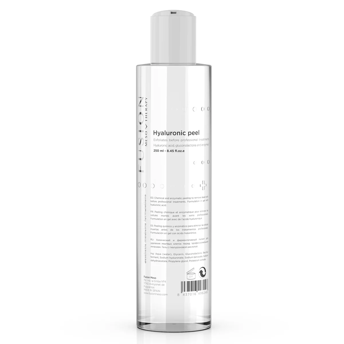 fusion HYALURONIC PEEL Hialurono rūgšties šveitiklis, 250 ml