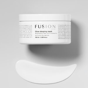 fusion GLOW SLEEPING MASK, Naktinė šviesinamoji kaukė prieš odos senėjimą, nuo pigmentacijos