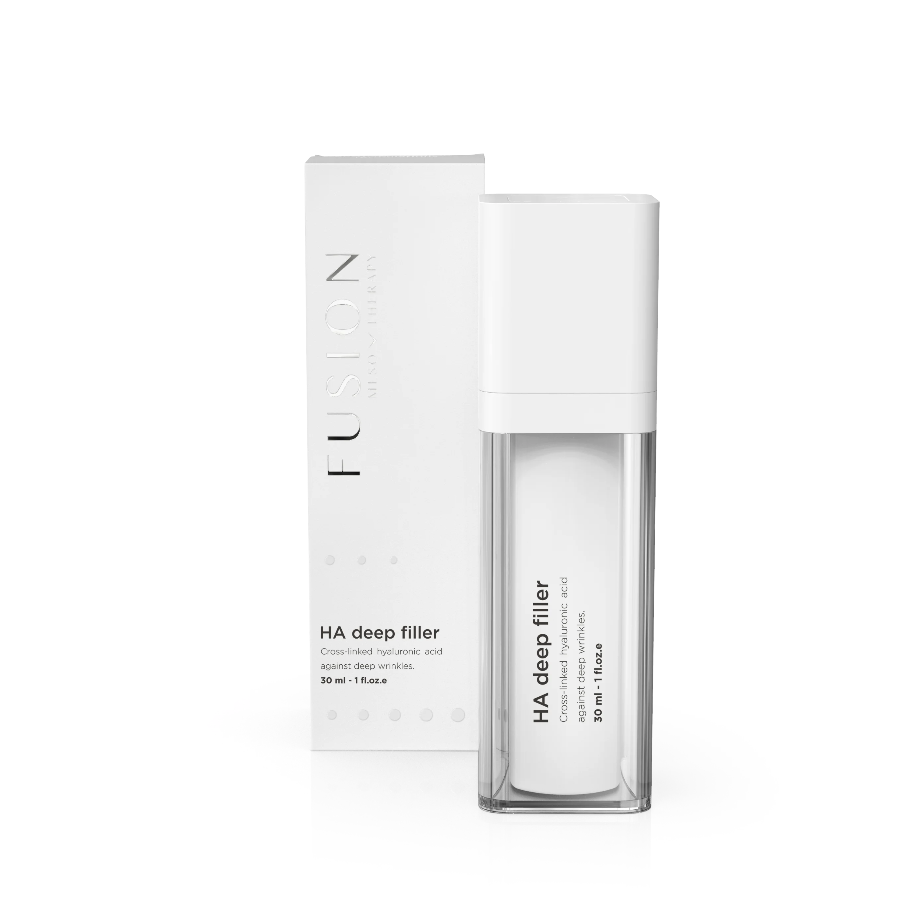 fusion HA DEEP FILLER, Priešraukšlinis serumas su retikuline hialurono rūgštimi, 30 ml