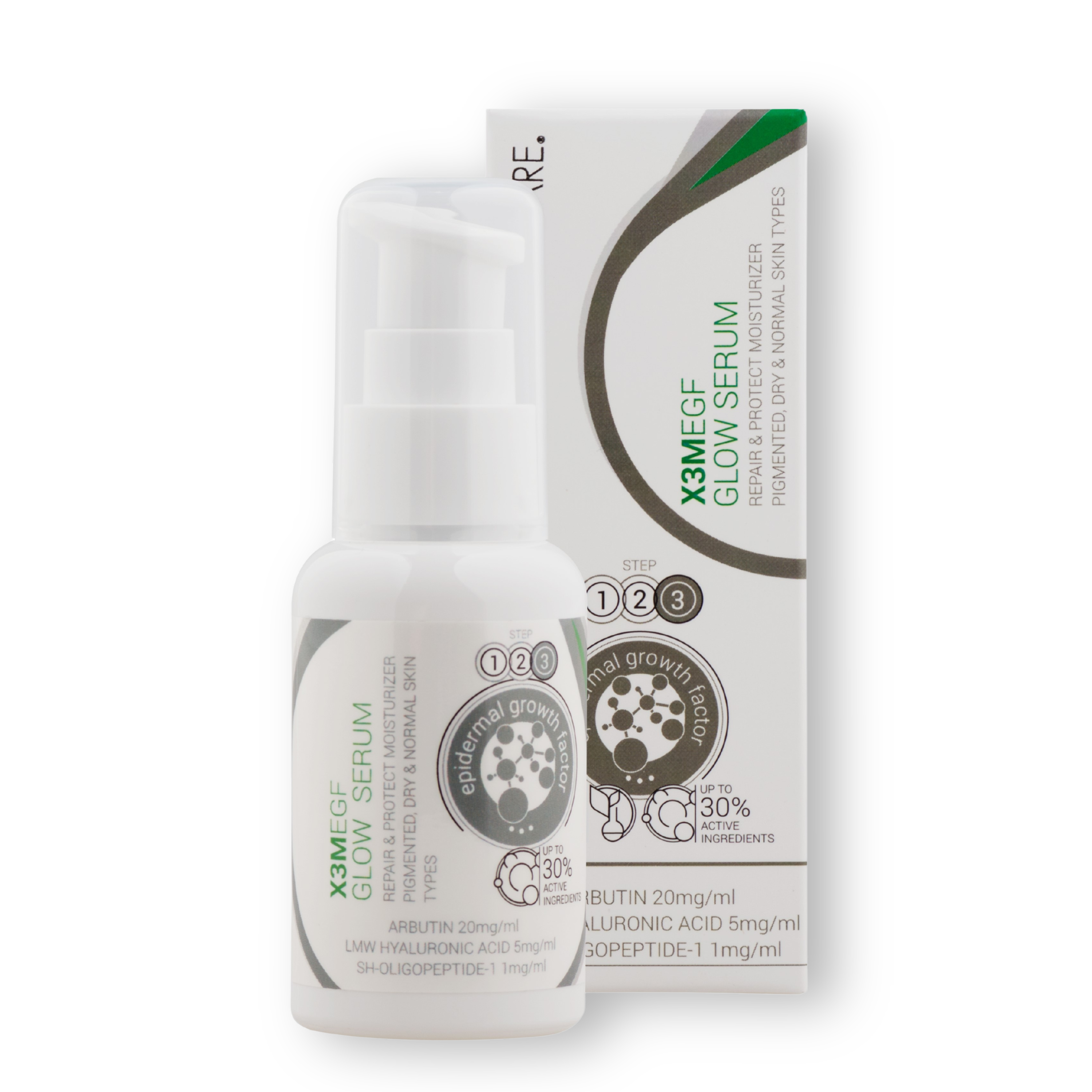 X3M EGF GLOW LIQUID STEP 1, Priešpigmentinio poveikio drėkinamasis losjonas, 100 ml