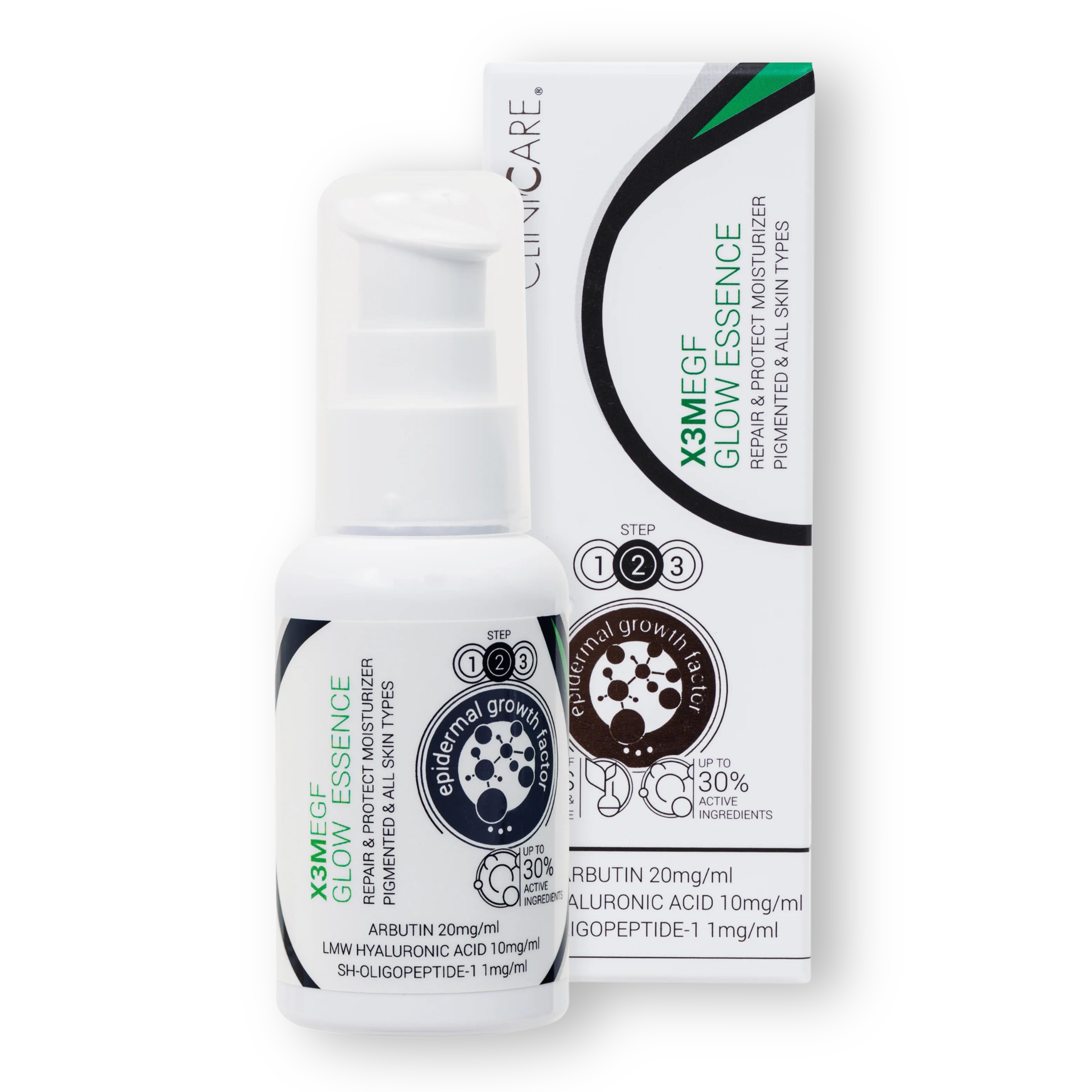 X3M EGF GLOW ESSENCE STEP 2, Priešpigmentinio poveikio esencija-serumas, 50 ml