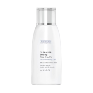 NATINUEL CLEANSER AHA – BHA 9%, Prausiklis su glikolio rūgštimi riebiai, probleminei odai, 150 ml