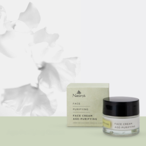 FACE CREAM AGE-PURIFYING, Valomojo poveikio kremas su niacinamidu, bakučioliu ir peptidais brandžiai riebiai, mišriai odai, 50 ml