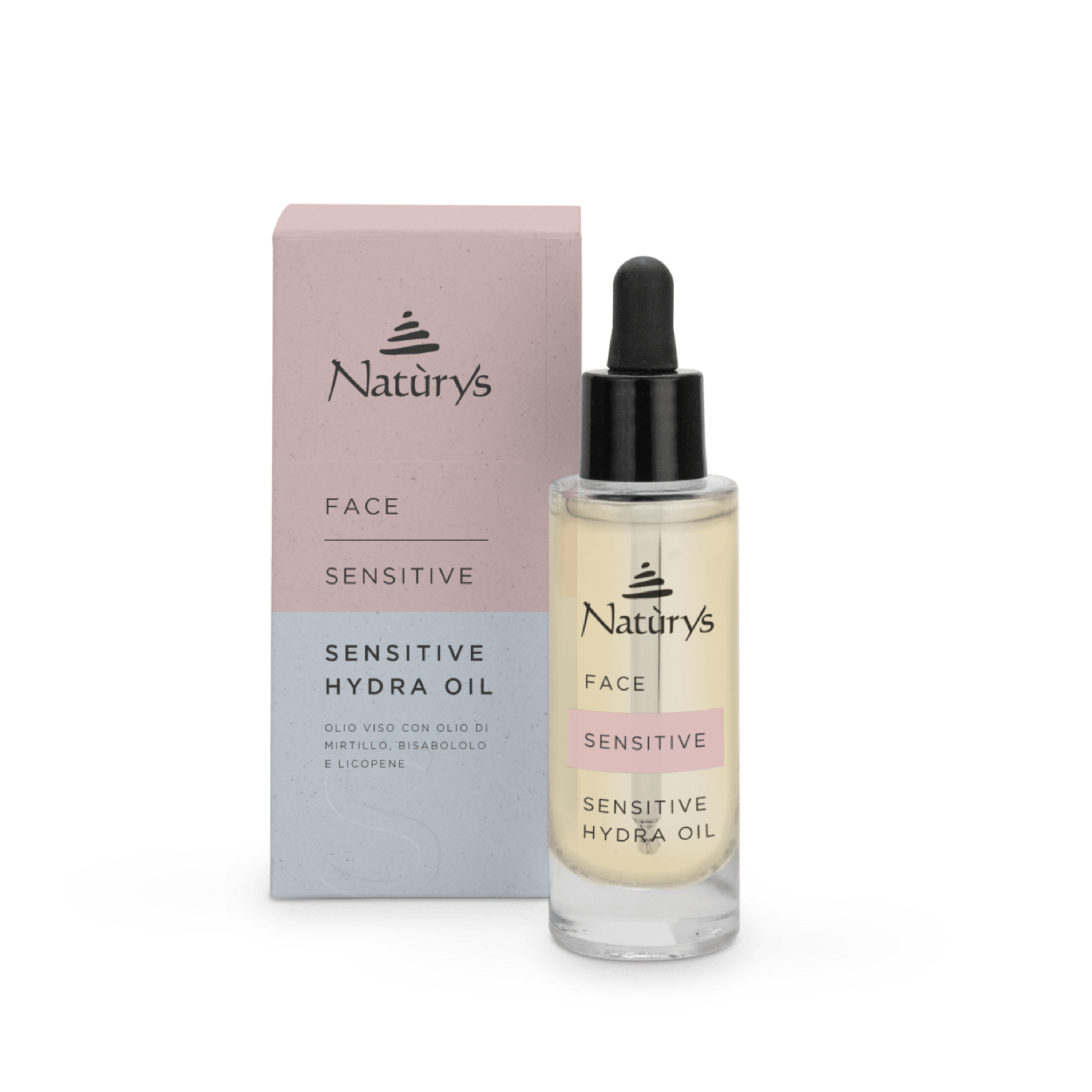 SENSITIVE HYDRA OIL, Raminamsis veido aliejus su bisabololiu ir mėlynių aliejumi, 30 ml