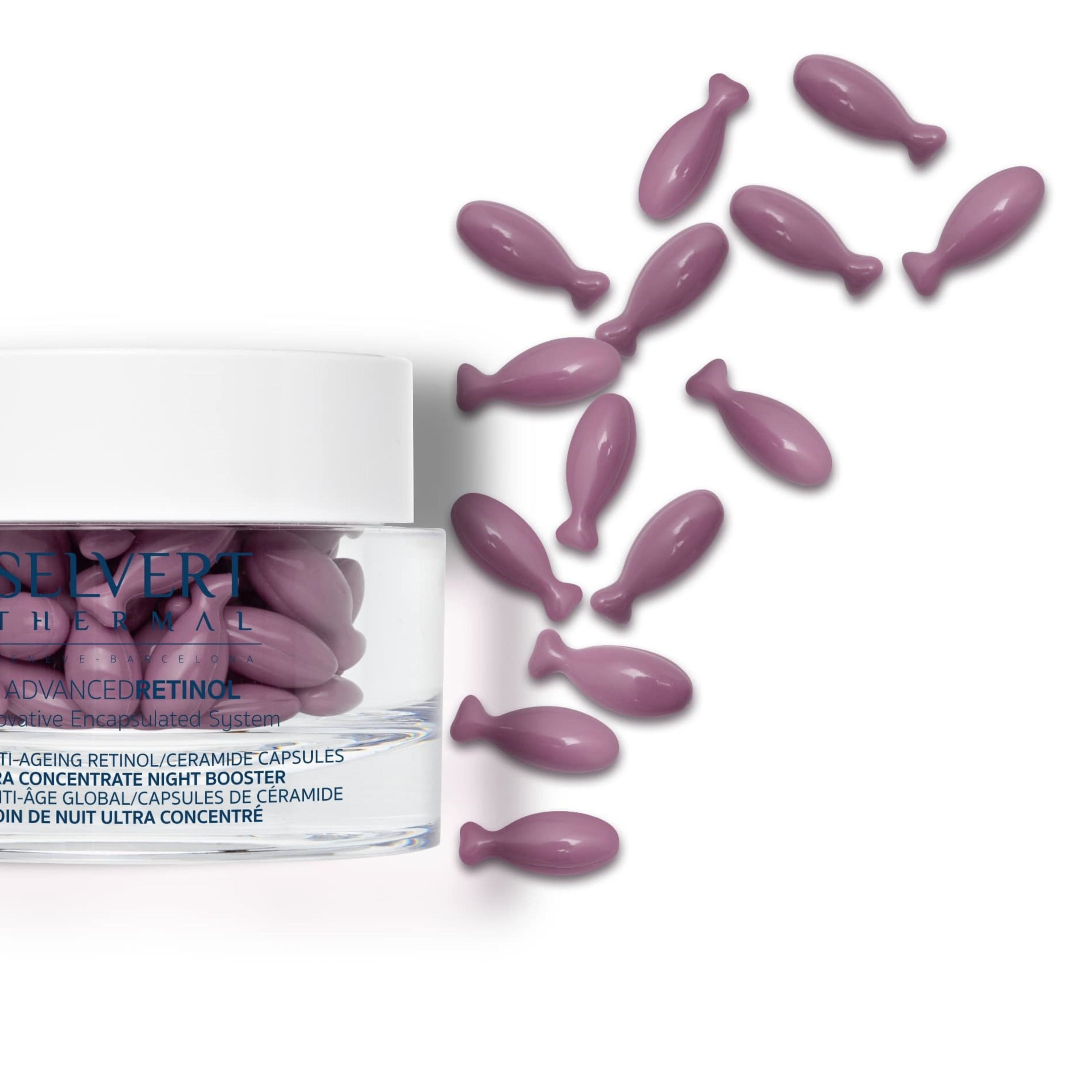 Selvert Thermal GLOBAL ANTI-AGING RETINOL / CERAMID CAPSULES, Koncentruotos retinolio/keramidų kapsulės, 60 kapsulių po 0,25 g