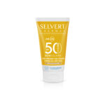 SELVERT THERMAL SUN CARE AGE PREVENT GEL-CREAM SPF50 WITH COLOUR, Apsauginis kremas-gelis veidui SPF50 su spalva, 50 ml