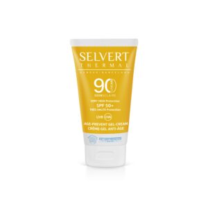 SELVERT THERMAL SUN CARE AGE PREVENT GEL-CREAM SPF90, Apsauginis kremas-gelis veidui SPF90, 50 ml