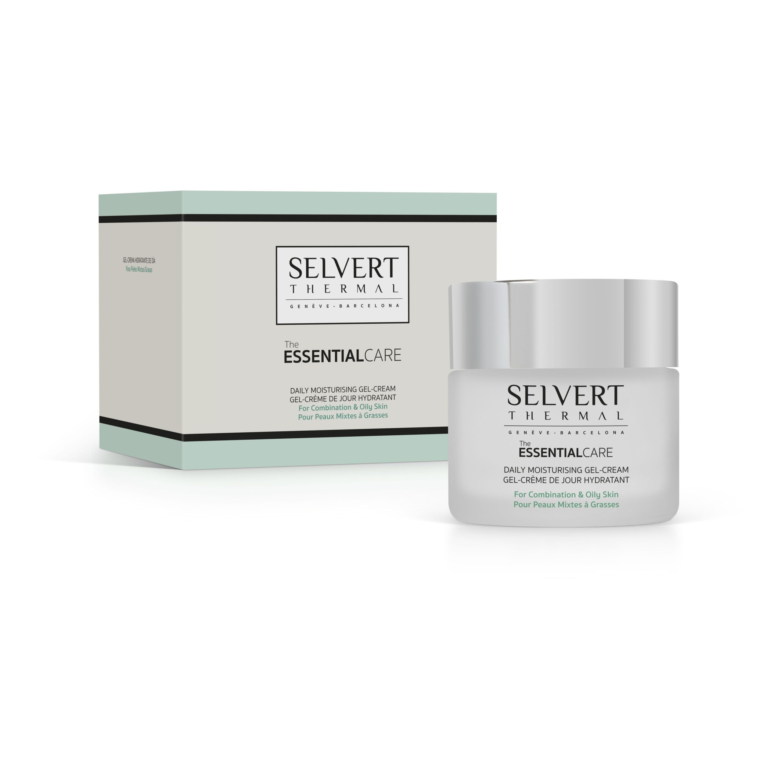 SELVERT THERMAL DAILY MOISTURISING GEL-CREAM FOR COMBINATION & OILY SKIN, Lengvas drėkinamasis kremas riebiai ir mišriai odai, 50 ml