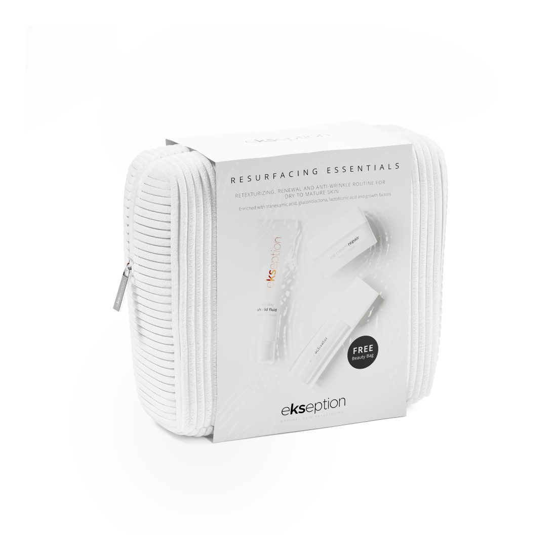EKSEPTION RESURFACING ESSENTIALS PACK, Odos atnaujinimo rinkinys, 3 prod.